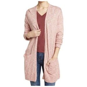 Madewell Summer Ryder Waterfall Cardigan Sweater in Marled Rose Size XXL NWT